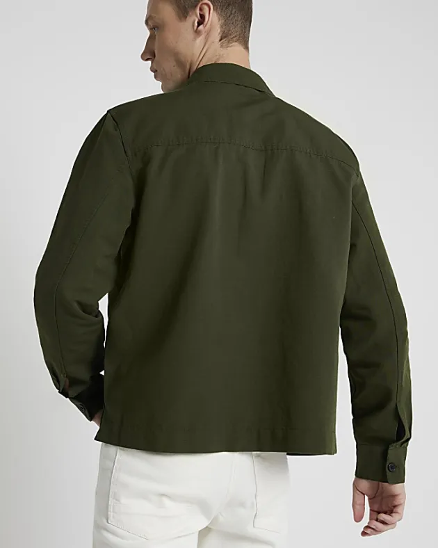 River Island regular fit linen blend smart overshirt< Shirts