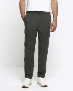 River Island regular fit utility cargo trousers< Trousers