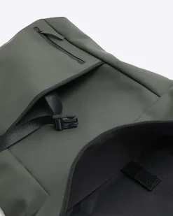 River Island rubberised roll top backpack< Bags