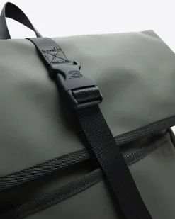 River Island rubberised roll top backpack< Bags
