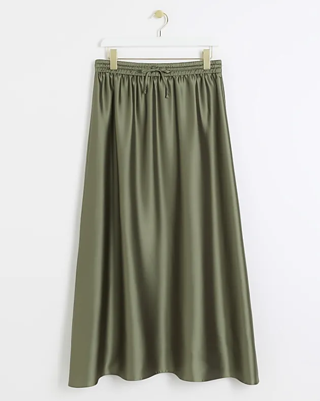 River Island Satin Tie Waist Maxi Skirt< Skirts