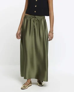 River Island Satin Tie Waist Maxi Skirt< Skirts