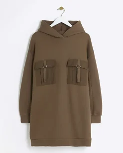 River Island utility hooded sweatshirt mini dress< Dresses
