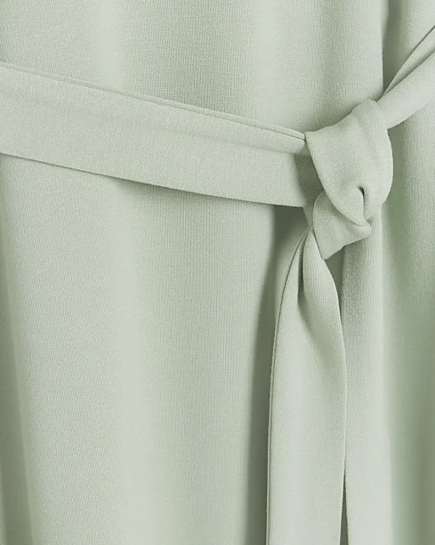 River Island Light tie waist sweatshirt midi dress< Dresses