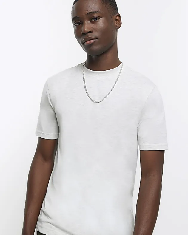 River Island Light slim fit t-shirt< Essentials