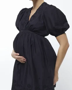 River Island Maternity broderie skater mini dress< Maternity