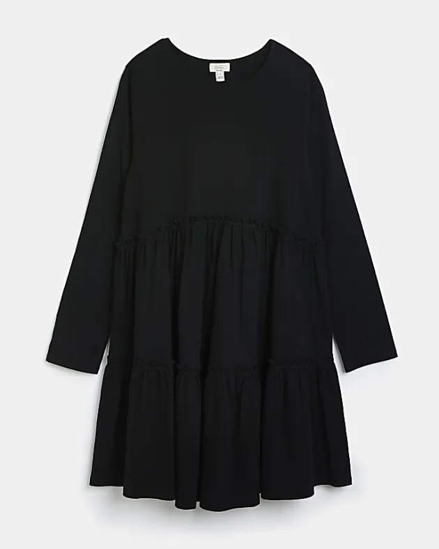 River Island Maternity long sleeve frill mini dress< Maternity