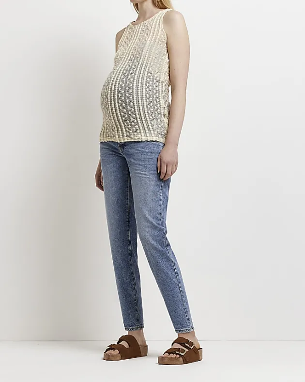 River Island Maternity textured lace tank top< Maternity