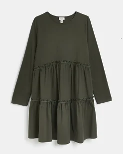 River Island Maternity long sleeve frill mini dress< Maternity