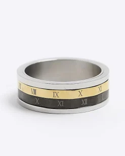 River Island Metal multi steel numeral ring< Jewellery & Watches