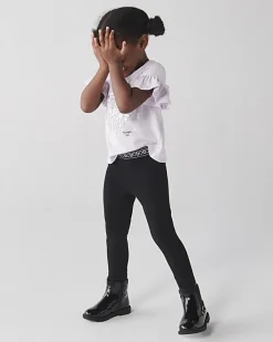 River Island Mini girls heart waistband leggings< 3 - 5 Yrs