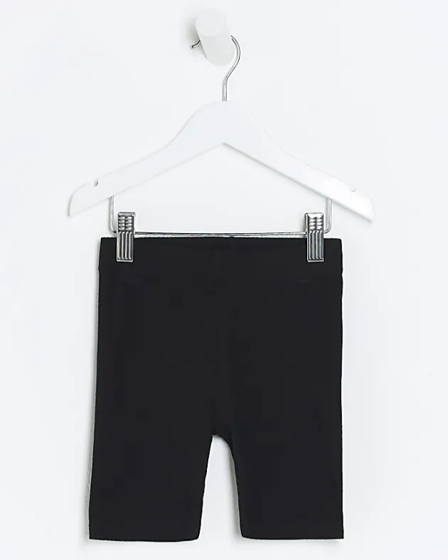 River Island Mini girls plain rib cycle shorts< 3 - 5 Yrs