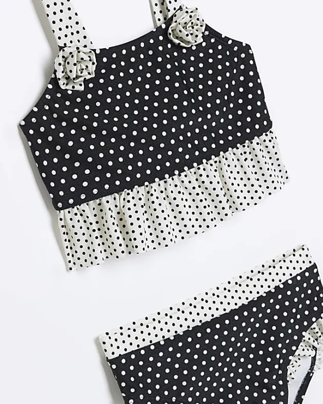 River Island Mini girls polka dot bikini set< 3 - 5 Yrs