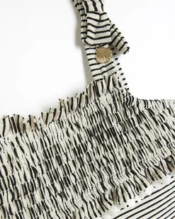 River Island Mini girls stripe frill swimsuit set< 3 - 5 Yrs
