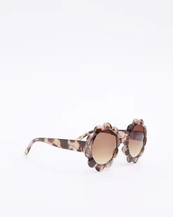 River Island Mini girls tortoise flower sunglasses< 6 Mths - 2 Yrs