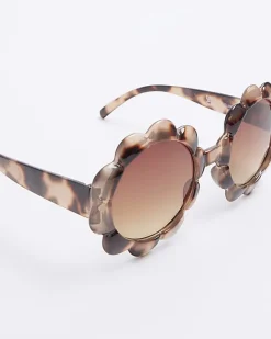 River Island Mini girls tortoise flower sunglasses< 6 Mths - 2 Yrs