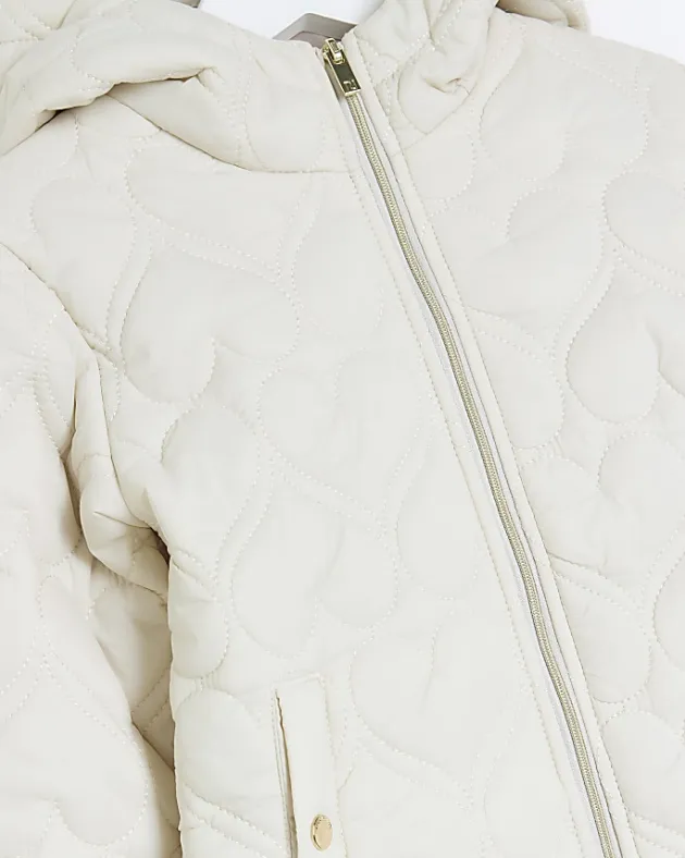 River Island Mini girls heart padded jacket< 3 - 5 Yrs