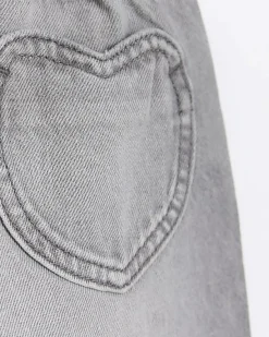 River Island Mini girls heart pocket paperbag jeans< 3 - 5 Yrs