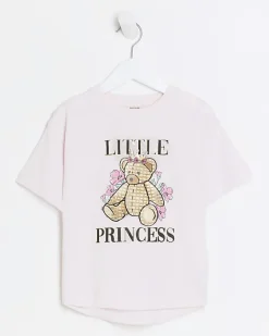 River Island Mini girls bear graphic t-shirt< 3 - 5 Yrs