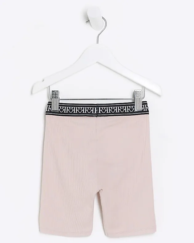 River Island Mini girls RI rib cycle shorts< 3 - 5 Yrs