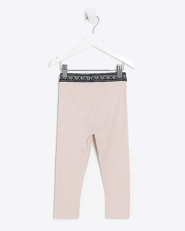 River Island Mini girls RI rib leggings< 3 - 5 Yrs