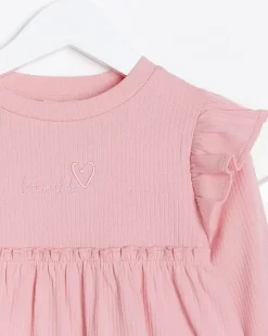 River Island Mini girls rib peplum top set< 6 Mths - 2 Yrs