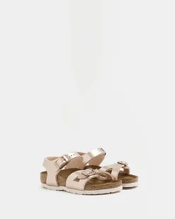 River Island Mini girls Rose Gold Birkenstock sandals< Shoes & Boots
