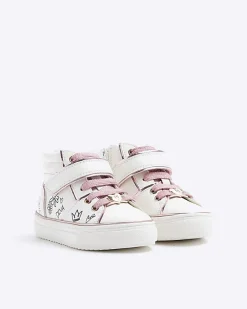 River Island Mini girls graffiti high top trainers< Shoes & Boots