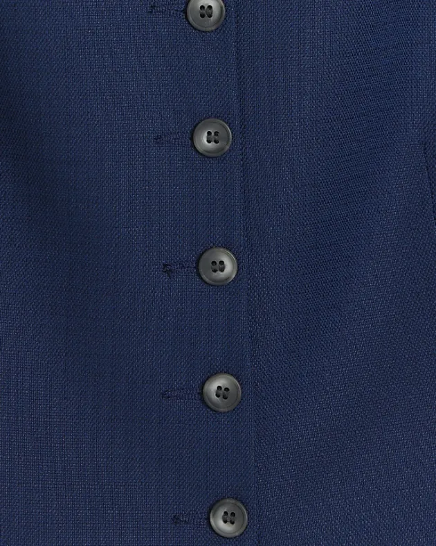 River Island Navy button front waistcoat< Suits & Tailoring