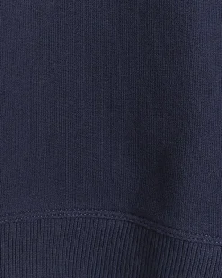 River Island Navy crop plain sweatshirt< Loungewear