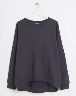 River Island Navy oversized sweatshirt< Loungewear