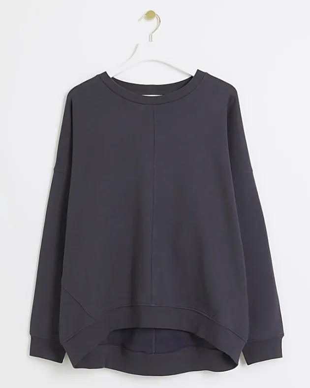 River Island Navy oversized sweatshirt< Loungewear