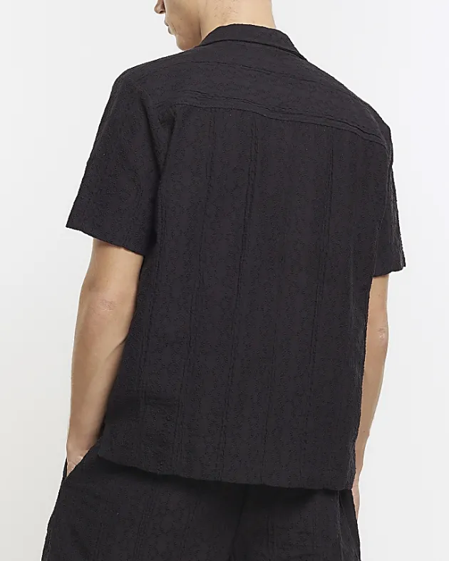 River Island regular fit crochet revere shirt< Shirts
