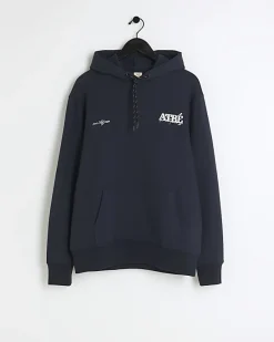River Island regular fit embossed graphic hoodie< Tracksuits