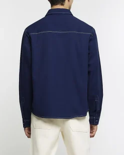 River Island regular fit stitch detail shirt< Shirts