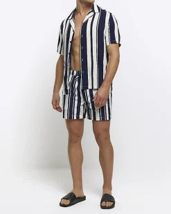 River Island regular fit stripe swim shorts< Shorts