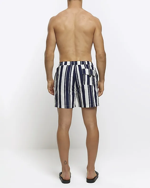 River Island regular fit stripe swim shorts< Shorts