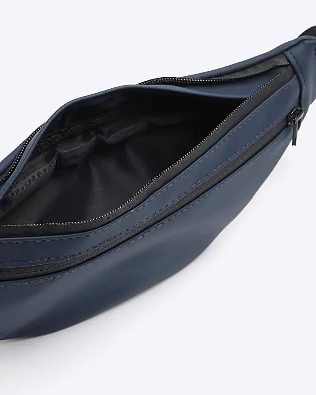River Island Rubberised Zip Bum bag< Bags