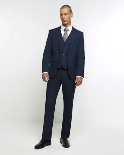 River Island skinny fit twill suit waistcoat< Big & Tall