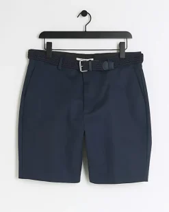 River Island slim fit belted chino shorts< Shorts