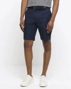 River Island slim fit belted chino shorts< Shorts