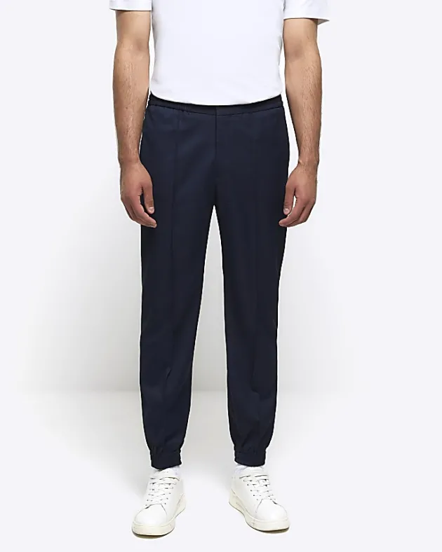 River Island slim fit cuffed smart joggers< Joggers