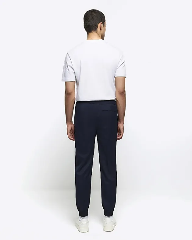 River Island slim fit cuffed smart joggers< Joggers