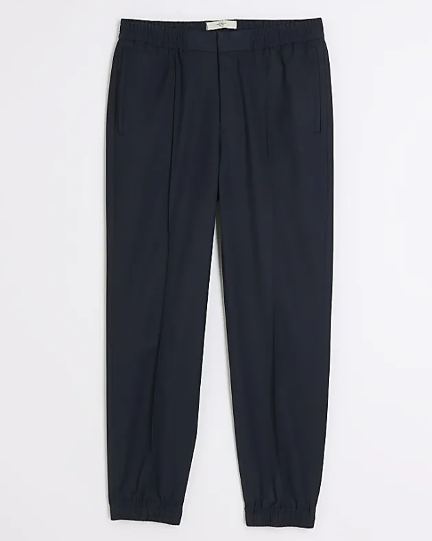 River Island slim fit cuffed smart joggers< Joggers