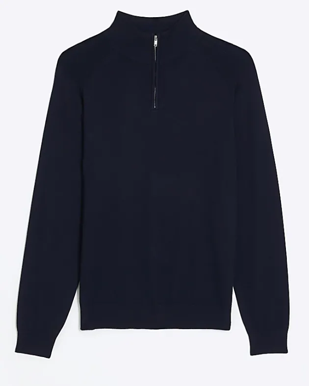 River Island slim fit half zip jumper< Jumpers & Cardigans
