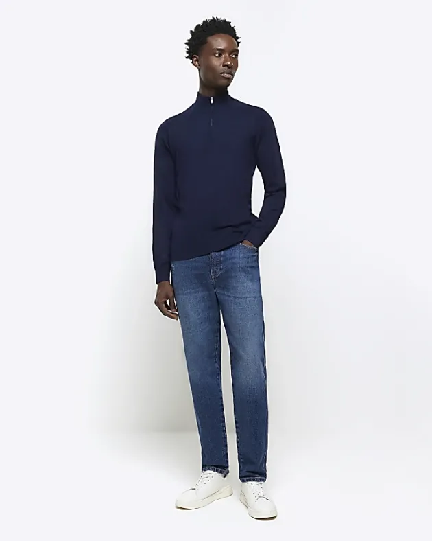 River Island slim fit half zip jumper< Jumpers & Cardigans