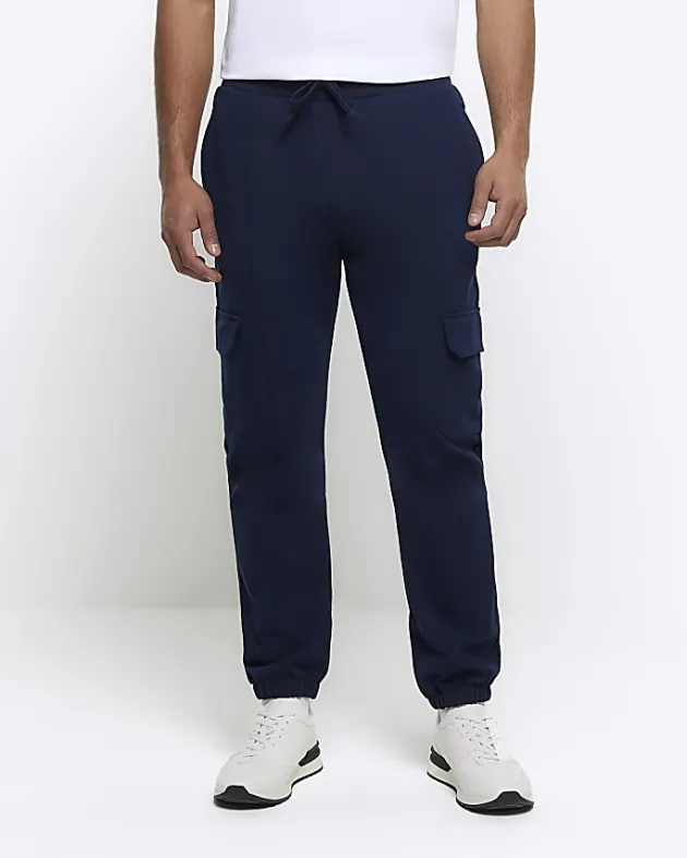 River Island slim fit smart cargo joggers< Tracksuits