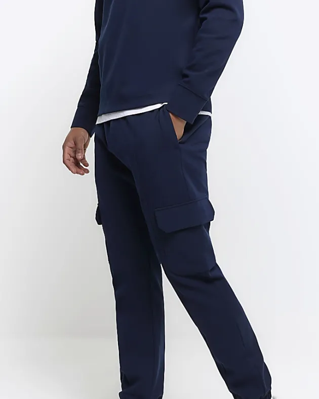 River Island slim fit smart cargo joggers< Tracksuits