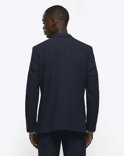 River Island slim fit textured suit jacket< Suits