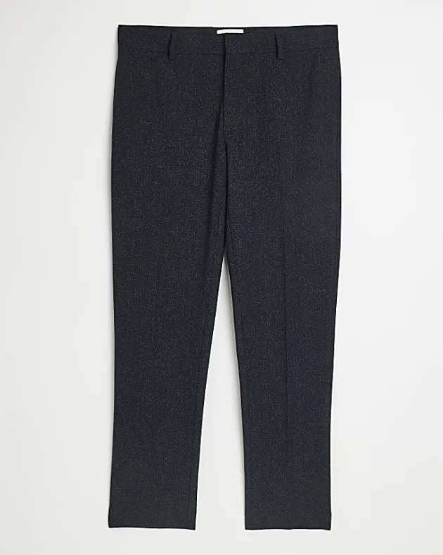 River Island slim fit textured suit trousers< Trousers